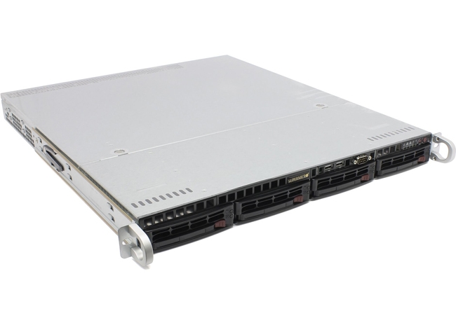 Подробное фото Сервер Supermicro 6018U 2x Xeon E5-2640v4 64Gb 2133P DDR4 4x noHDD 3.5"  RAID C612 SATA/SSD, 2*PSU 750W