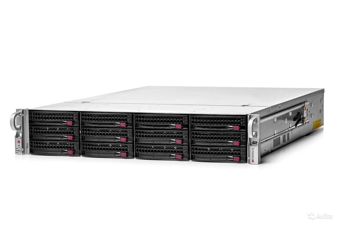 Подробное фото Сервер Supermicro 6027R Xeon 2x E5-2643v2 64Gb 10600R DDR3 12x noHDD 3.5" SAS RAID LSI 9220-8i, 2*PSU 920W