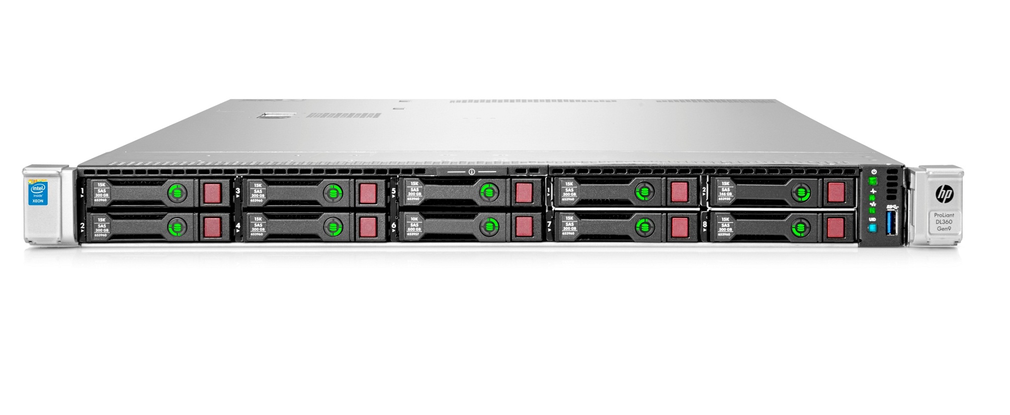 Подробное фото Сервер HP Proliant DL360P G8 2x Xeon E5-2680 64Gb 10600R DDR3 10x noHDD 2.5" SAS RAID p420i, 1024Mb,  2xPSU 750W