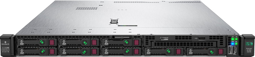 Подробное фото Сервер HP Proliant DL360 G10 Xeon 2x Gold 6146 192Gb DDR4 2400T 8x noHDD 2.5" RAID P408i-A SR + BBU 2xPSU 500W