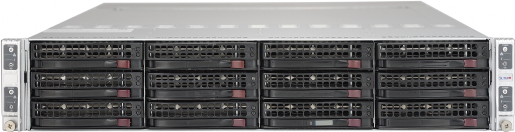 Подробное фото Сервер Supermicro 6028TR 4x Xeon E5-2637v3 128Gb 2133P DDR4 12x noHDD3.5" RAID C612 SATA/SSD, 2*PSU 1600W