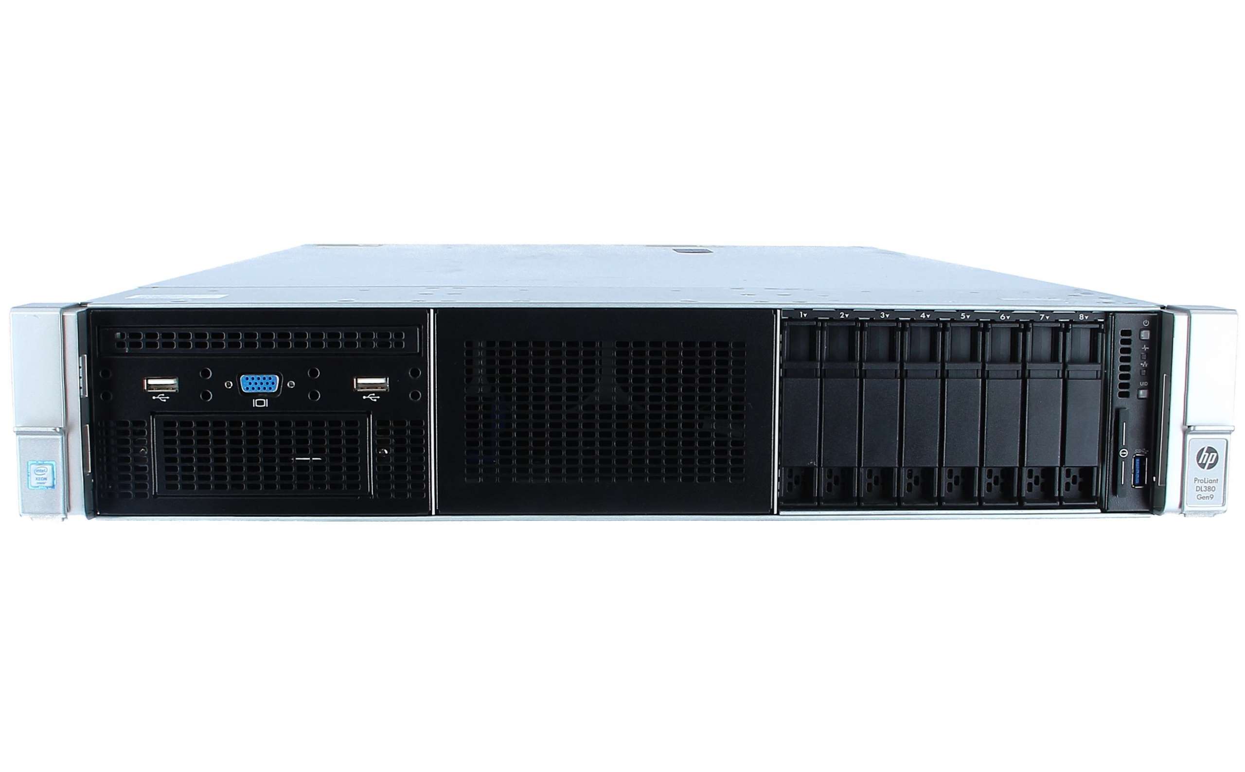 Подробное фото Сервер HP Proliant DL380 G9 Xeon 2x E5-2683v4 128Gb 2133P DDR4 8x noHDD 2.5" SAS RAID p440ar, 2048Mb 2xPSU 800W