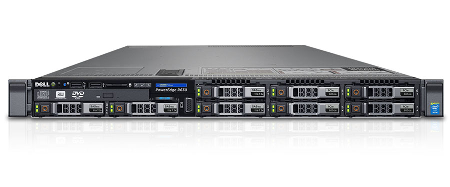 Изображение Сервер DELL PowerEdge R630 Xeon 2x E5-2640v3 64Gb 2133P DDR4 8x noHDD 2.5", SAS RAID Perc H330, DVD, 2*PSU 495W
