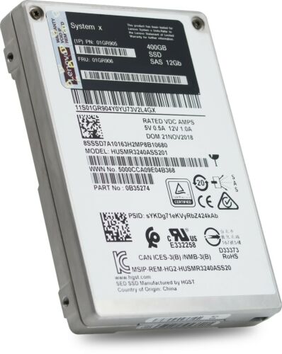 Жесткий диск 400Gb SSD SAS 3.0 12 GBS