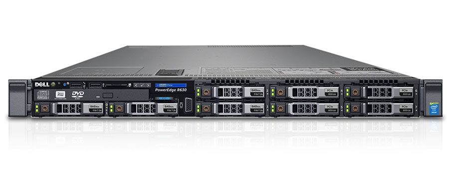 Изображение Сервер DELL PowerEdge R630 Xeon 2x E5-2670v3 192Gb DDR4 2133P 8x noHDD 2.5", SAS RAID Perc H330, DVD, 2*PSU 495W