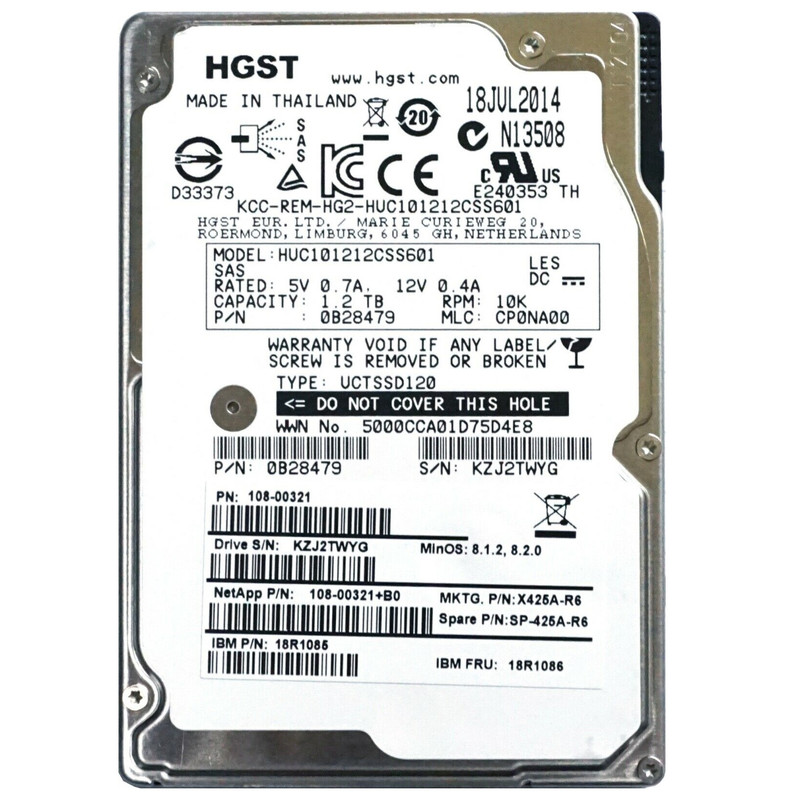 Жесткий диск HGST 1.2TB 10K SAS 6G SFF