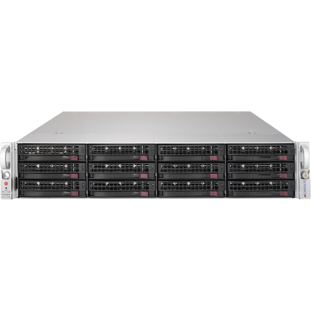 Изображение Сервер Supermicro 6029U Xeon 2x Gold 6244 256Gb 2133P DDR4 12x noHDD 3.5" SATA/SAS, RAID C612, 2*PSU 1000W