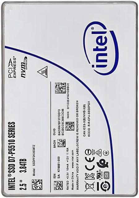 SSD 2,5" 3.84Tb NVMe U2 Intel D7-P5510