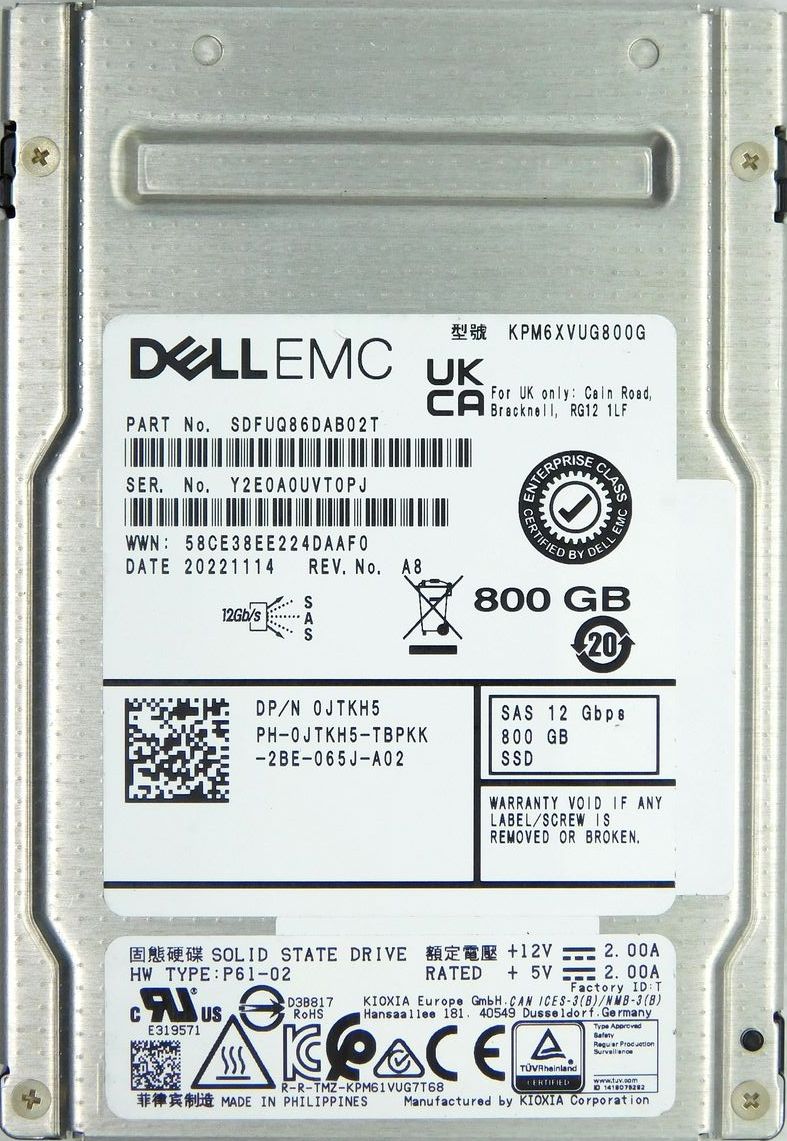 Твердотельный диск SSD 2,5" 800Gb Kioxia SAS 12G 